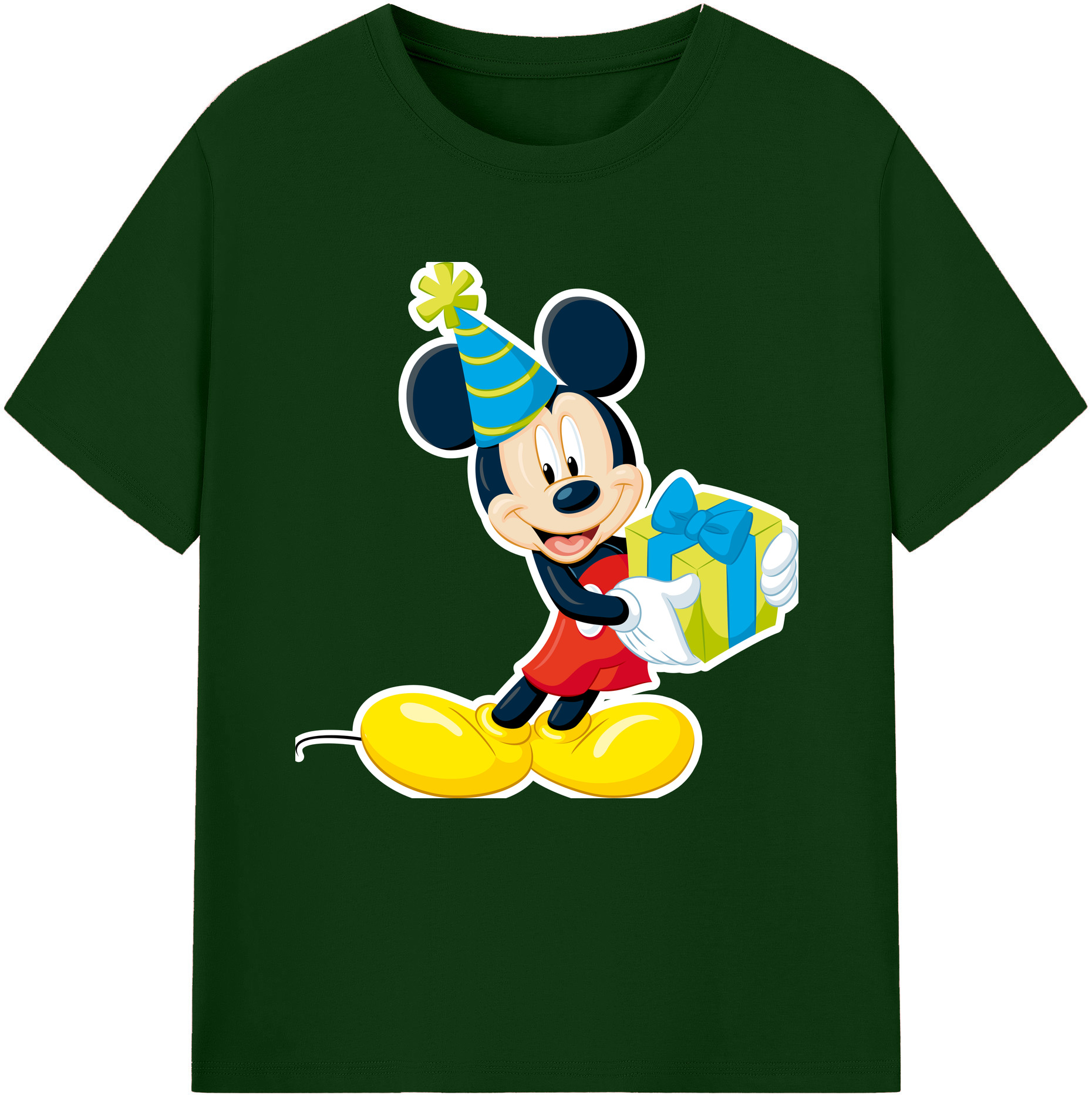 （画像用） ミッキーマウス Mickey Mouse 綿100％半袖Tシャツ（フロントプリント）